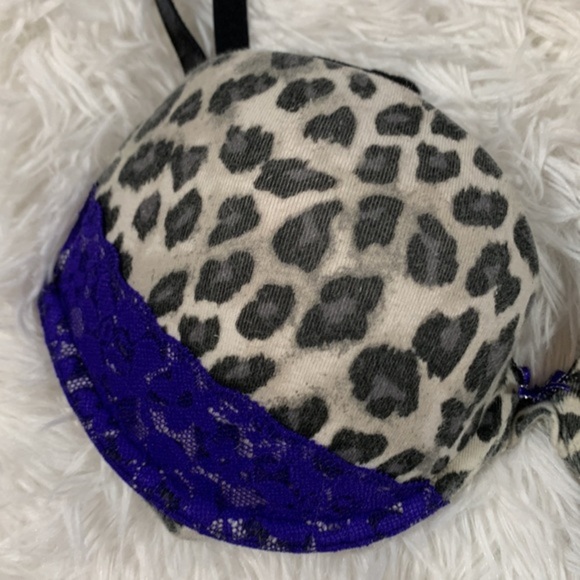 La SENZA Cheetah Print & Purple Lace Bra 32C - Picture 2 of 7